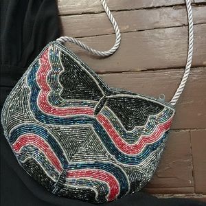 Beaded formal butterfly purse